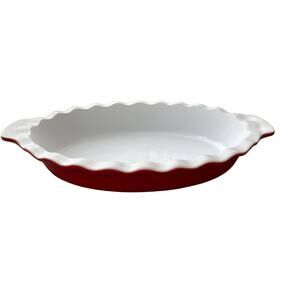 Emile Henry large scalloped oval baking dish